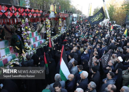 برگزاری مراسم تشییع پیکر ۱۱۰ شهید گمنام در تهران